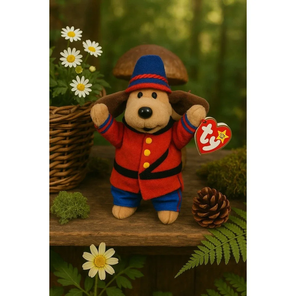 Ty Beanie Baby Bones 1994 Dog w/ Marching Band Uniform | Vintage Plush